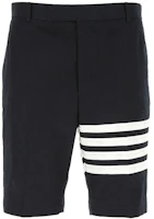 THOM BROWNE FW21 Cotton Casual Shorts 4-Bar Black Summer Edition MTU290E-07738-415 THOM BROWNE FW21 Cotton Casual Shorts 4-Bar Black Summer Edition MTU290E-07738-415