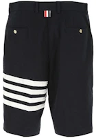 Lookbook THOM BROWNE FW21 Celana Pendek Kasual Katun 4-Bar Hitam Edisi Musim Panas MTU290E-07738-415