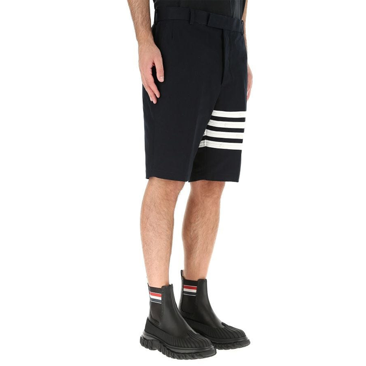 Purchase THOM BROWNE FW21 Celana Pendek Kasual Katun 4-Bar Hitam Edisi Musim Panas MTU290E-07738-415