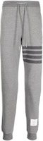 THOM BROWNE FW21 Grey Classic Four-Bar Cotton Knit Sweatpants. MJQ008-A0691-035 THOM BROWNE FW21 Grey Classic Four-Bar Cotton Knit Sweatpants. MJQ008-A0691-035