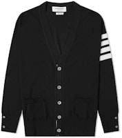 Thom Browne FW21 Black 4-Bar Striped Knit Wool Cardigan Sweater. MKC002A-Y1014-001 Thom Browne FW21 Black 4-Bar Striped Knit Wool Cardigan Sweater. MKC002A-Y1014-001