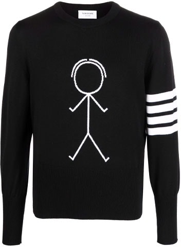 thom-browne-fw-21-black-knit-sweatshirt-with-classic-four-stripes-and-stickman-mka-380-a-y1002-001