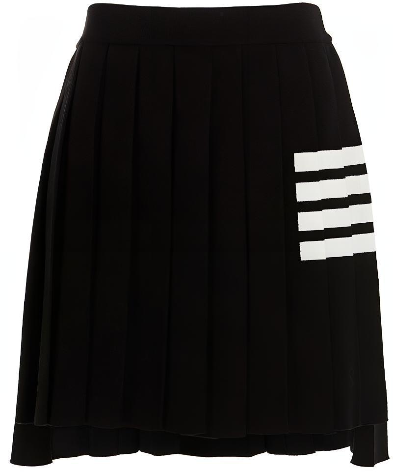 thom-browne-fw-21-black-pleated-skirt-with-four-stripes-preppy-style-fkk-090-a-y1002-001
