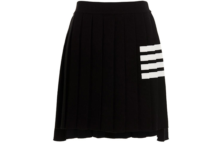 Order Falda Negra Plisada Thom Browne FW21 con Cuatro Rayas - Estilo Preppy. FKK090A-Y1002-001
