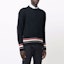 Purchase THOM BROWNE FW21 ケーブルニット ストライプ ウール プルオーバー セーター ブルー MKA369A-Y1502-415