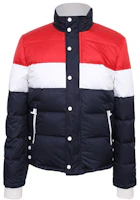 THOM BROWNE FW21 Casual Puffer Jacket Red/Black/White Colorblock. MJD006X-02504-960 THOM BROWNE FW21 Casual Puffer Jacket Red/Black/White Colorblock. MJD006X-02504-960