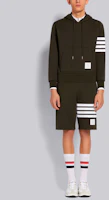 Details for THOM BROWNE FW21 經典4條紋純色連帽衫 深綠色 MJT135A-00535-320