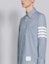 Purchase THOM BROWNE FW21 Camisa Clásica de Manga Larga Cuatro Rayas Azul Claro MWL272A-05245-480
