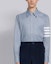 Details for THOM BROWNE FW21 Camisa Clásica de Manga Larga Cuatro Rayas Azul Claro MWL272A-05245-480