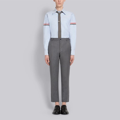 톰브라운 FW21 클래식 스트라이프 옥스포드 긴팔 셔츠 라이트 블루 MWL150E-06177-480 Lookbook 톰브라운 FW21 클래식 스트라이프 옥스포드 긴팔 셔츠 라이트 블루 MWL150E-06177-480