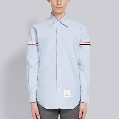 톰브라운 FW21 클래식 스트라이프 옥스포드 긴팔 셔츠 라이트 블루 MWL150E-06177-480 Purchase 톰브라운 FW21 클래식 스트라이프 옥스포드 긴팔 셔츠 라이트 블루 MWL150E-06177-480