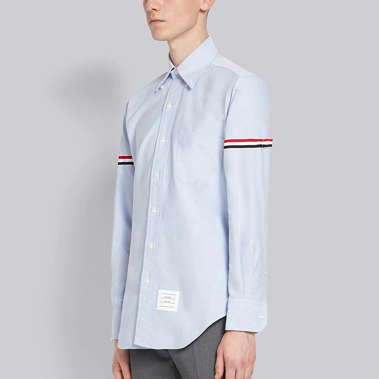 Sizing 톰브라운 FW21 클래식 스트라이프 옥스포드 긴팔 셔츠 라이트 블루 MWL150E-06177-480