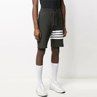 Shop THOM BROWNE FW21 Celana Pendek Katun Four-Bar Hijau Edisi Musim Panas MJQ012A-00535-320