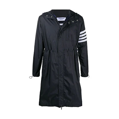 Thom Browne FW21 Four-Bar Hooded Parka Jacket Men’s Blue MJT265A-06859-415