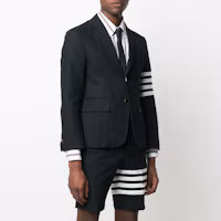 Purchase Thom Browne FW21 Four-Stripe Casual Blazer Blue Back to School Edition. MJU490E-07738-415
