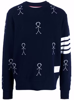 THOM BROWNE FW21 塗鴉4-Bar羊絨毛衣 海軍藍 MJT298E-10074-415 Order THOM BROWNE FW21 塗鴉4-Bar羊絨毛衣 海軍藍 MJT298E-10074-415