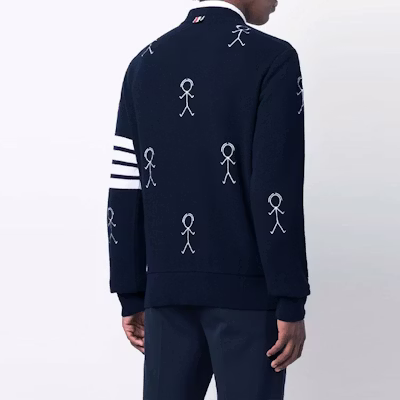 THOM BROWNE FW21 塗鴉4-Bar羊絨毛衣 海軍藍 MJT298E-10074-415 Shop THOM BROWNE FW21 塗鴉4-Bar羊絨毛衣 海軍藍 MJT298E-10074-415