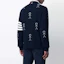 Shop THOM BROWNE FW21 塗鴉4-Bar羊絨毛衣 海軍藍 MJT298E-10074-415