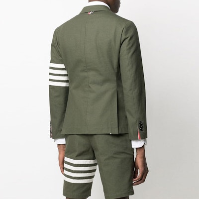 THOM BROWNE FW21 Blazer Hijau Four-Bar Edisi Back to School. MJU490A-07738-320 Purchase THOM BROWNE FW21 Blazer Hijau Four-Bar Edisi Back to School. MJU490A-07738-320
