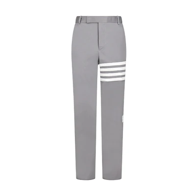Thom Browne FW21 Grey 4-Bar Stripe Twill Casual Pants. MTU245A-03788-035