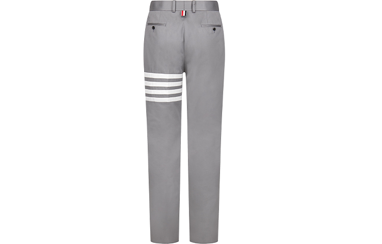 Lookbook Thom Browne 秋冬款 灰色4条杠斜纹休闲裤 MTU245A-03788-035