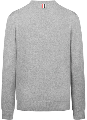 Thom Browne FW21 Kelabu 4-Bar Striped Wool Pullover Sweater Kelabu Cerah. MKA355A-Y1002-055 Lookbook Thom Browne FW21 Kelabu 4-Bar Striped Wool Pullover Sweater Kelabu Cerah. MKA355A-Y1002-055