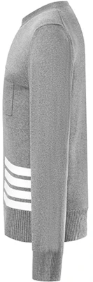 Thom Browne FW21 Kelabu 4-Bar Striped Wool Pullover Sweater Kelabu Cerah. MKA355A-Y1002-055 Shop Thom Browne FW21 Kelabu 4-Bar Striped Wool Pullover Sweater Kelabu Cerah. MKA355A-Y1002-055