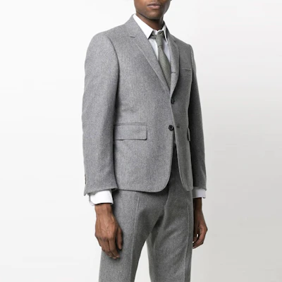 Thom Browne FW21 Grey Button-Front Striped Suit Jacket. MJC317A0-7478-035 Purchase Thom Browne FW21 Grey Button-Front Striped Suit Jacket. MJC317A0-7478-035