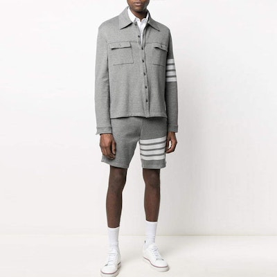 THOM BROWNE FW21 灰色條紋口袋長袖夾克 MJT291A-07545-035 Lookbook THOM BROWNE FW21 灰色條紋口袋長袖夾克 MJT291A-07545-035