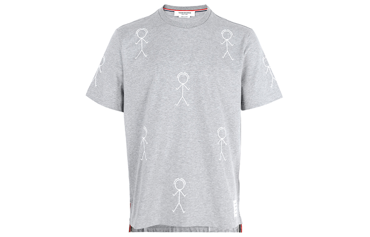 Thom Browne FW21 Matchstick Print Crewneck T-Shirt Grey MJS164A-07656-055 圖 2