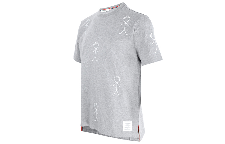 Thom Browne FW21 Matchstick Print Crewneck T-Shirt Grey MJS164A-07656-055 圖 4