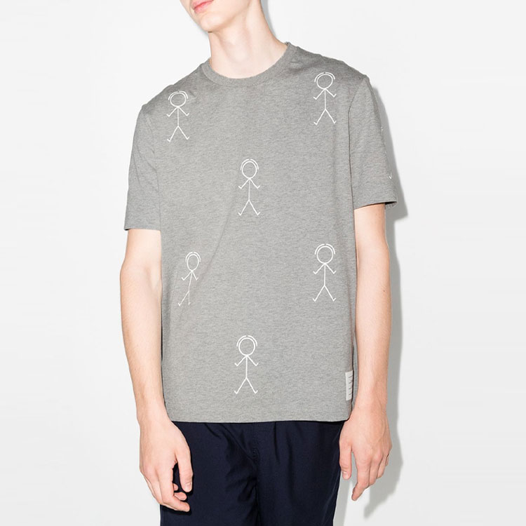 Thom Browne FW21 Matchstick Print Crewneck T-Shirt Grey MJS164A-07656-055 圖 7
