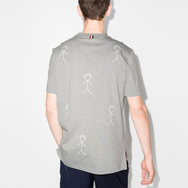 Thom Browne FW21 Matchstick Print Crewneck T-Shirt Grey MJS164A-07656-055 圖 8
