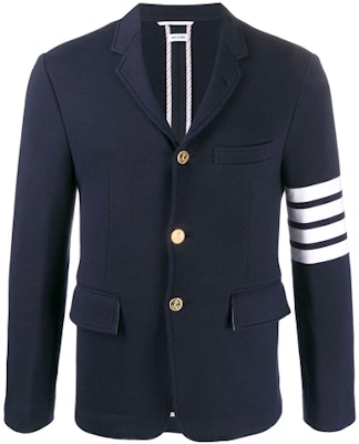THOM BROWNE FW21 Blazer Azul Marino 4-Stripe Escolar Elegante. MJU426A-00535-415 Order THOM BROWNE FW21 Blazer Azul Marino 4-Stripe Escolar Elegante. MJU426A-00535-415