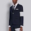 Details for THOM BROWNE FW21 Blazer Azul Marino 4-Stripe Escolar Elegante. MJU426A-00535-415