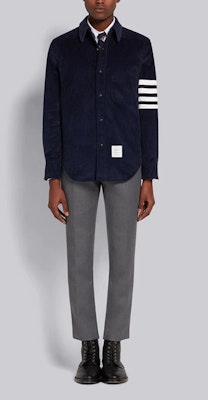 톰 브라운 FW21 네이비 코듀로이 포바 셔츠 재킷. MJO145A-07471-415 Lookbook 톰 브라운 FW21 네이비 코듀로이 포바 셔츠 재킷. MJO145A-07471-415