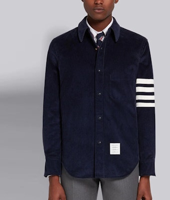 톰 브라운 FW21 네이비 코듀로이 포바 셔츠 재킷. MJO145A-07471-415 Shop 톰 브라운 FW21 네이비 코듀로이 포바 셔츠 재킷. MJO145A-07471-415