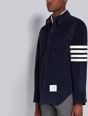 톰 브라운 FW21 네이비 코듀로이 포바 셔츠 재킷. MJO145A-07471-415 Details for 톰 브라운 FW21 네이비 코듀로이 포바 셔츠 재킷. MJO145A-07471-415