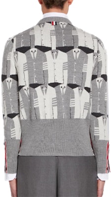 Thom Browne FW21 圖案印花羊毛套頭毛衣 男士灰色 MKA376-AY101-4982 Lookbook Thom Browne FW21 圖案印花羊毛套頭毛衣 男士灰色 MKA376-AY101-4982