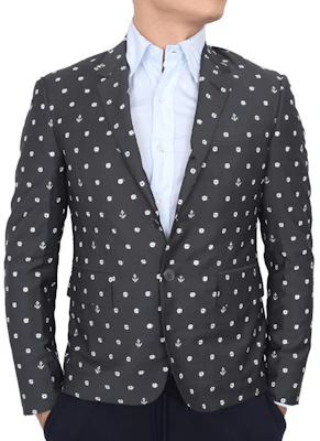 Thom Browne FW21 Polka Dot Long Sleeve Blazer Dark Grey MJC159A-01458-025 Purchase Thom Browne FW21 Polka Dot Long Sleeve Blazer Dark Grey MJC159A-01458-025