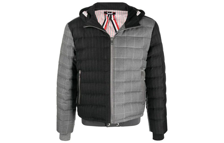 Thom Browne FW21 Quilted Stripe Wool Jacket Men’s Multi-Color MJD079-F07482-025