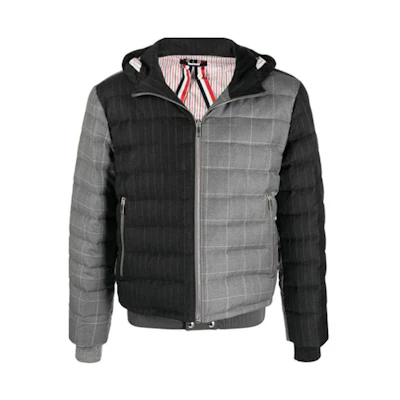 Thom Browne FW21 Quilted Stripe Wool Jacket Men’s Multi-Color MJD079-F07482-025