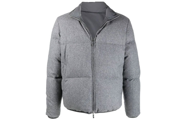 THOM BROWNE FW21 Reversible Down Jacket Winter Gray MJD078X-07478-035