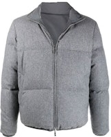 THOM BROWNE FW21 Reversible Down Jacket Winter Gray MJD078X-07478-035 THOM BROWNE FW21 Reversible Down Jacket Winter Gray MJD078X-07478-035