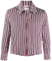 Thom Browne FW21 RWB Multi-Stripe Zip Jacket Red MJO114R-07181-960 Thom Browne FW21 RWB Multi-Stripe Zip Jacket Red MJO114R-07181-960