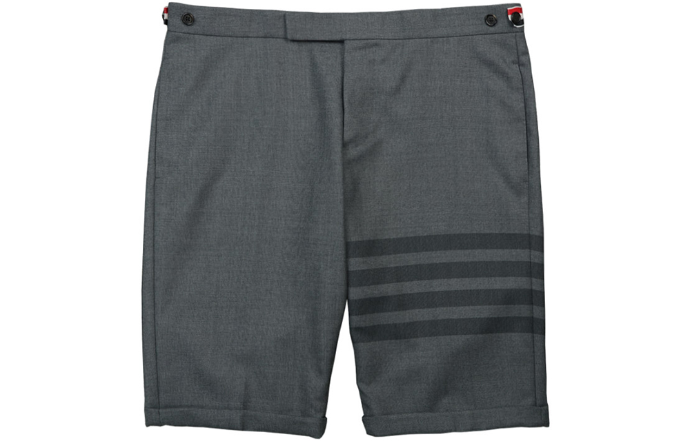 Thom Browne FW21 Slim-Fit Wool Blend Shorts 4-Bar Dark Grey MTC188A-04346-035