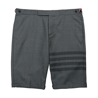 Thom Browne FW21 Slim-Fit Wool Blend Shorts 4-Bar Dark Grey MTC188A-04346-035
