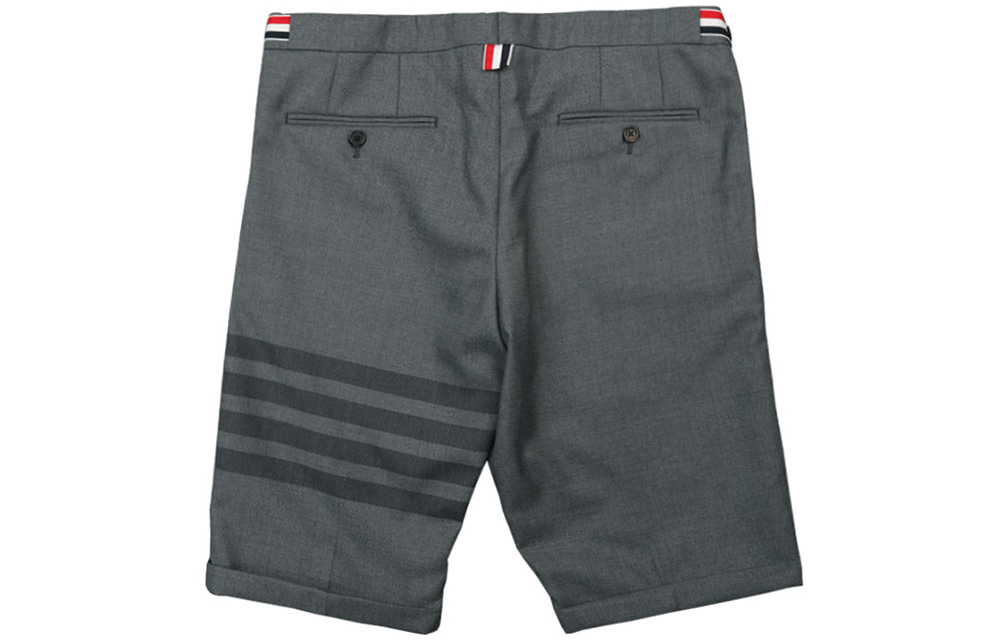 Lookbook Thom Browne Pantalones Cortos Lana Slim-Fit 4-Bar Gris Oscuro FW21 MTC188A-04346-035