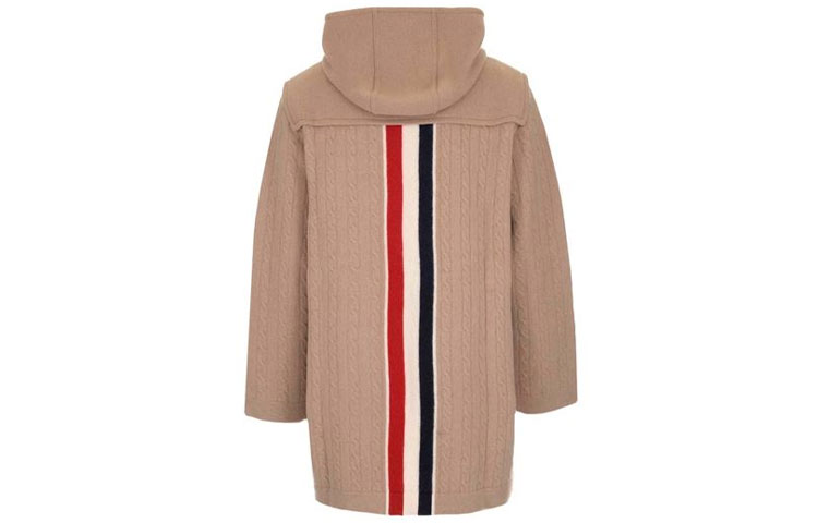THOM BROWNE FW21 Solid Knit Hooded Parka Coat Light Brown Edition MKJ070A-Y1019-250 圖 3