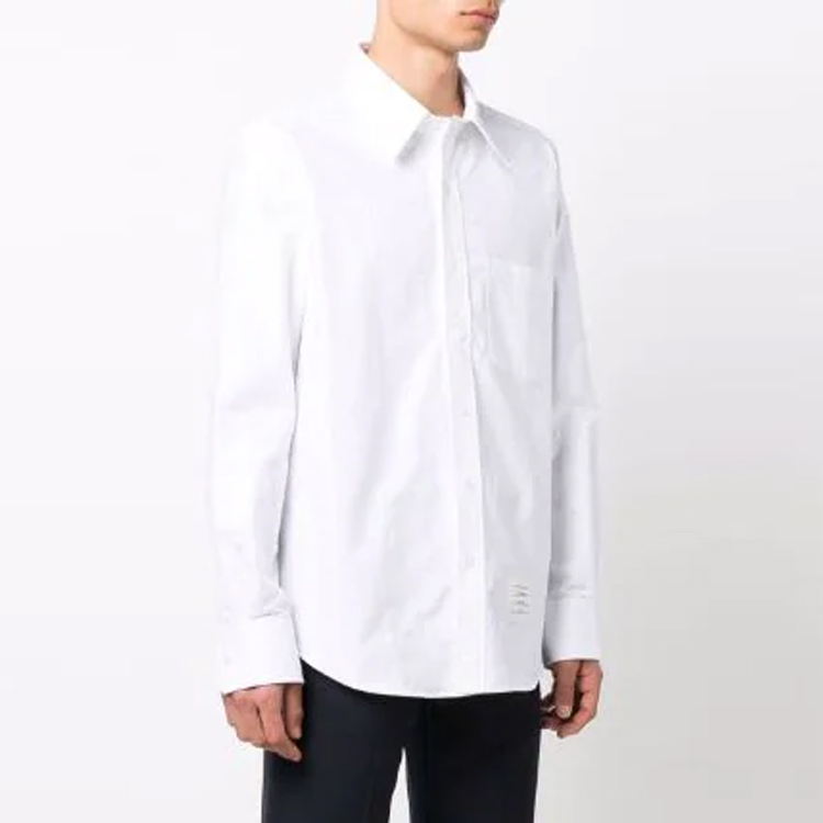 Thom Browne FW21 Solid Long Sleeve Shirt White Men’s MWL272A-10068-100 圖 4